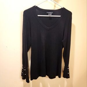 Alison Sheri women's black sweater size M